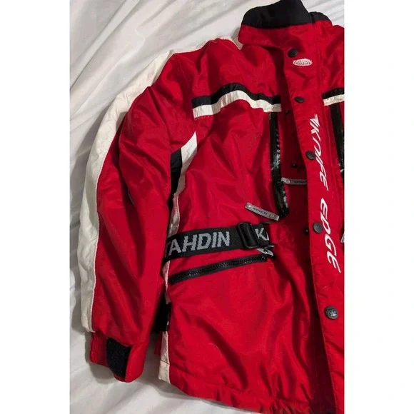 Katahdin Gear Knife Edge Snowmobile Jacket Men's L Red White Thermore Insulated - Picture 2 of 9